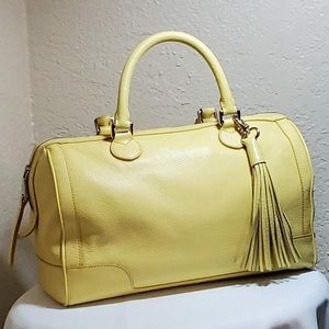 Banana Republic Yellow Leather Satchel